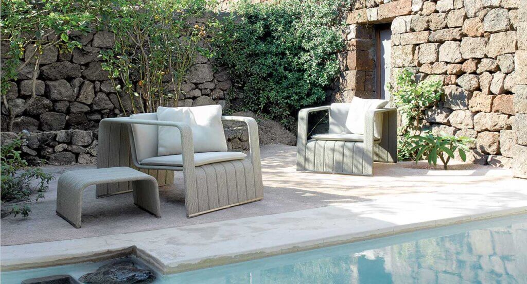 Frame Arm Swimming Pool by Carmen Finegan Chairs Patio